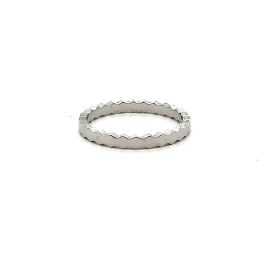 Wave Plain Ring In Sliver