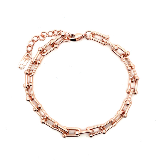 Chaine Thin Bracelet In Rose Gold