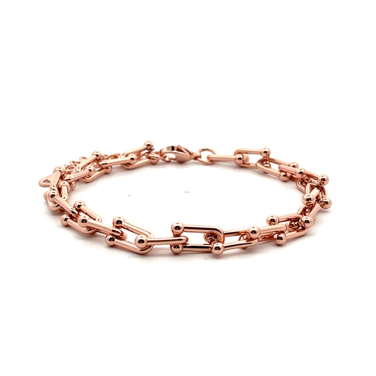 Chaine Thin Bracelet In Rose Gold