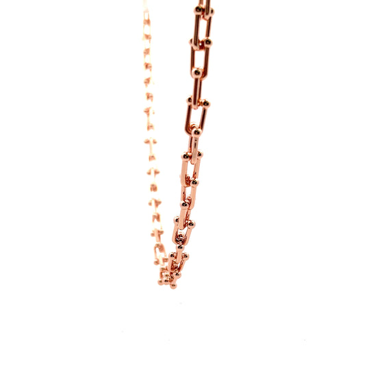 Chaine Thin Necklace In Rose Gold