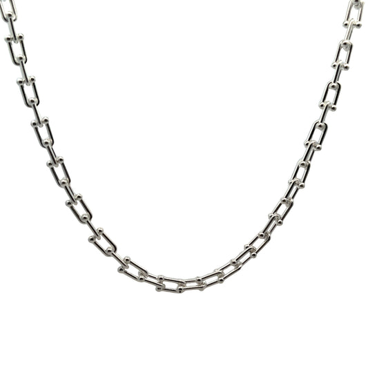 Chaine Thin Necklace In Sliver