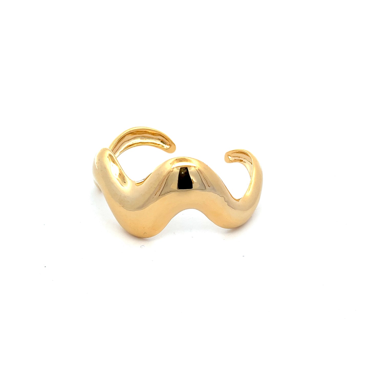 Wave Grande Bangle In Gold