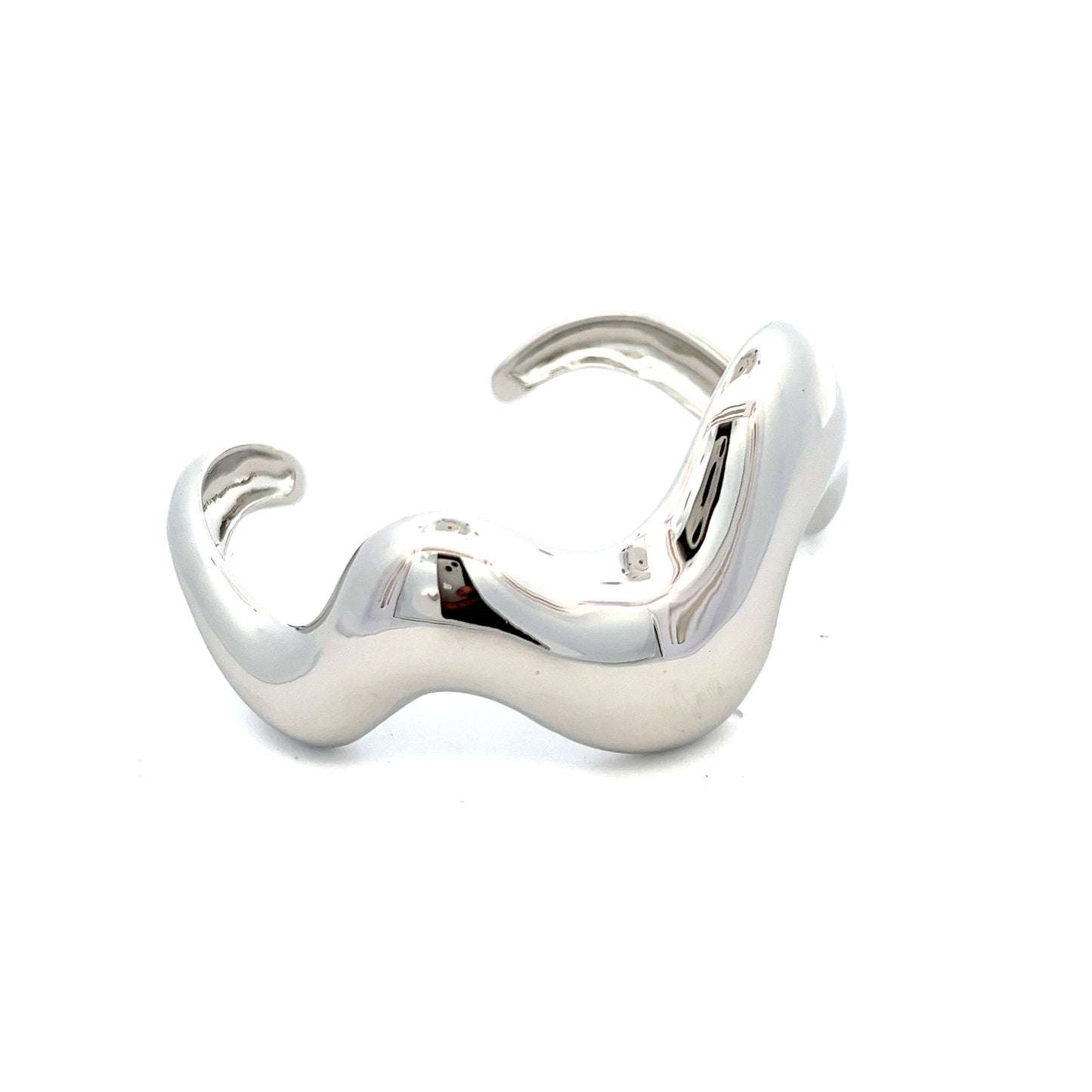 Wave Grande Bangle In Sliver