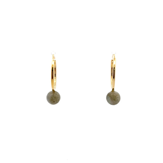 Labradorite Hoops