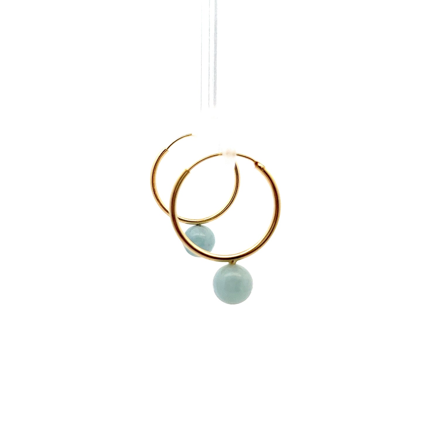 Aquamarine Hoops