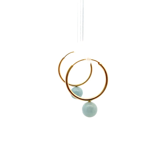 Aquamarine Hoops