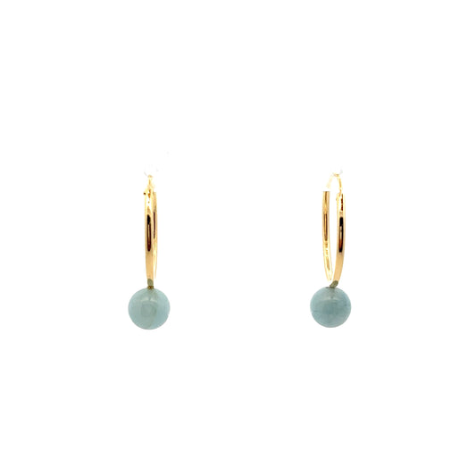 Aquamarine Hoops