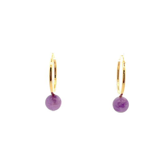 Amethyst Hoops