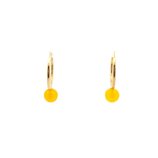 Yellow Aventurine Hoops