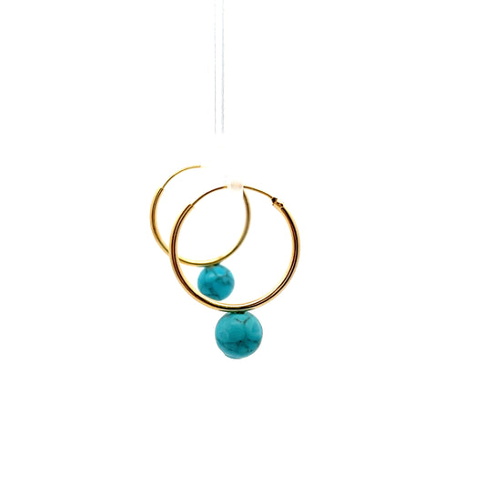Turqoise Hoops