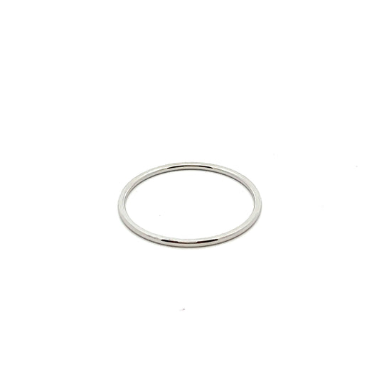 Plain Thin Ring In Sliver