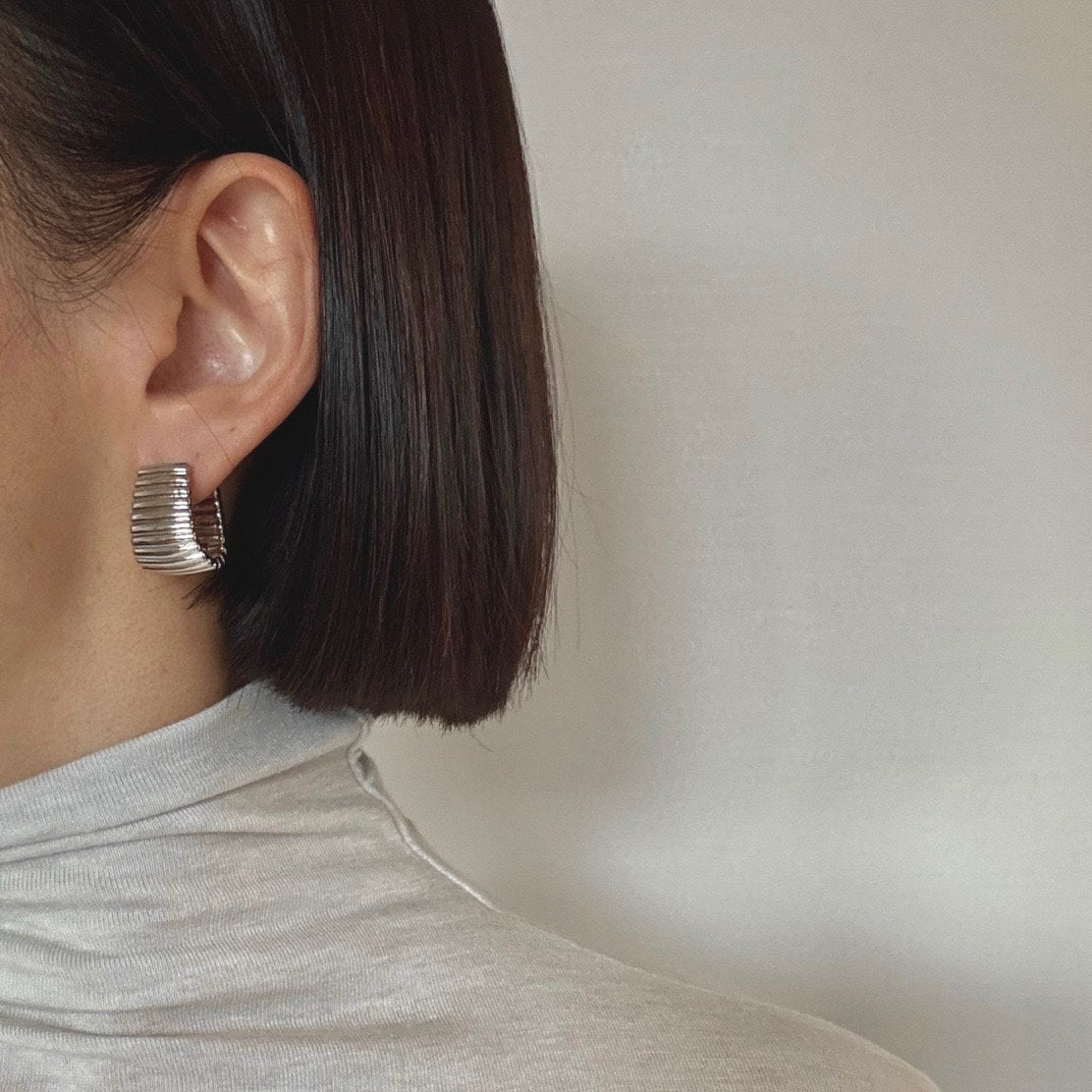 Lap earrings in silver