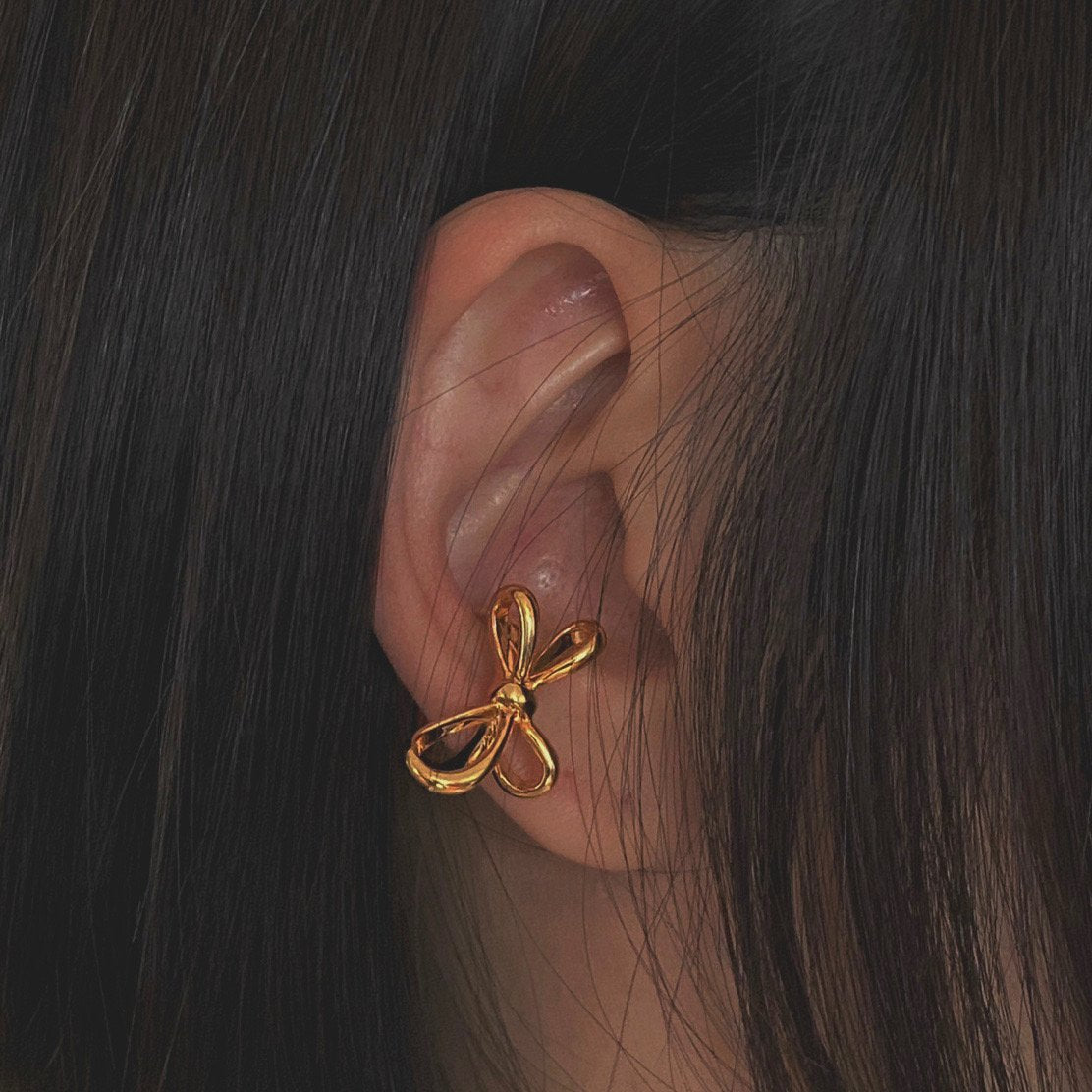 Laurel Dos earcuff in Silver