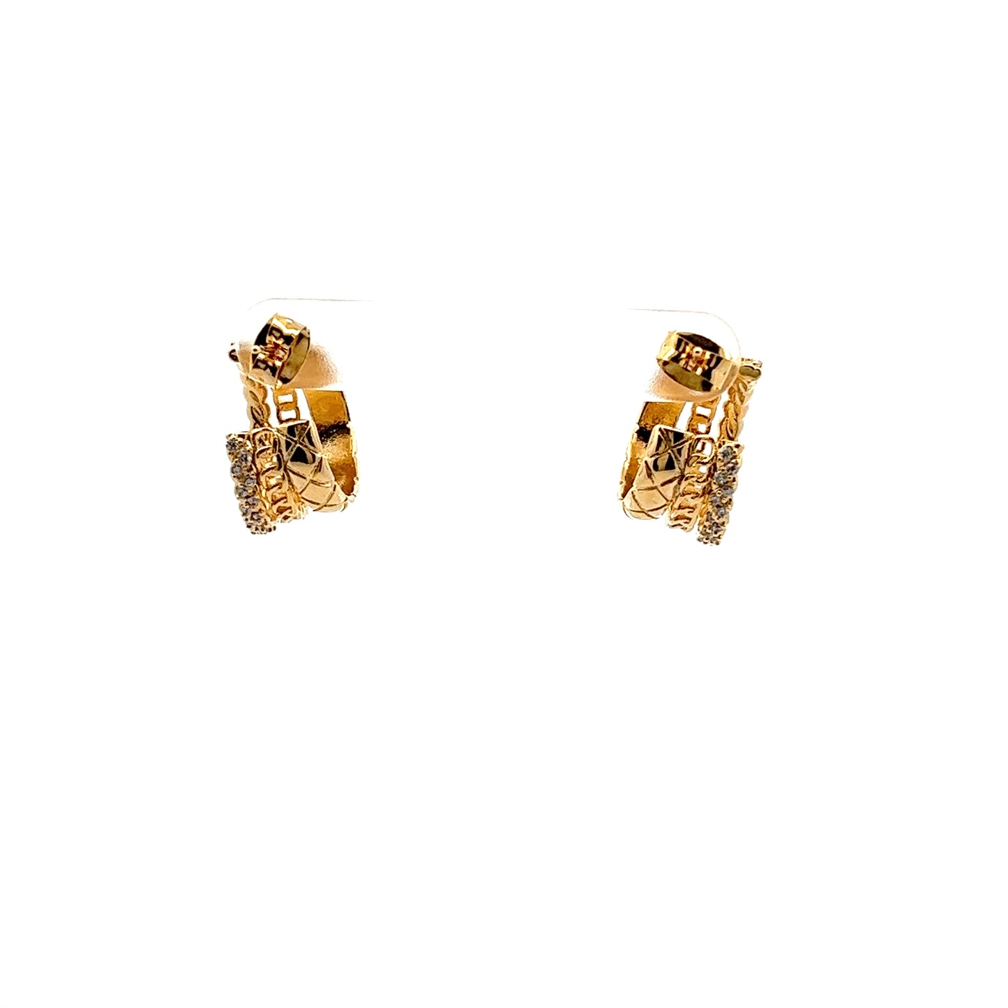 Crush Stack Earrings in Gold