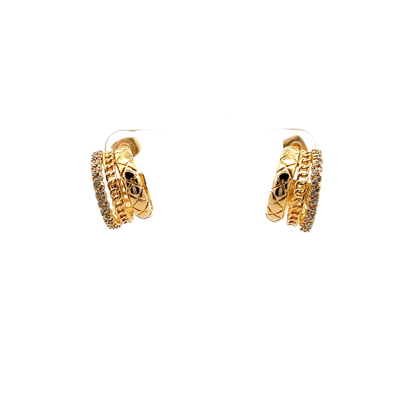 Crush Stack Earrings in Gold