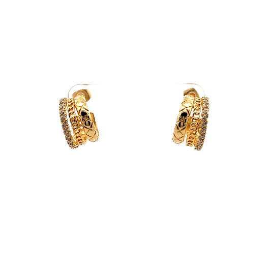 Crush Stack Earrings in Gold