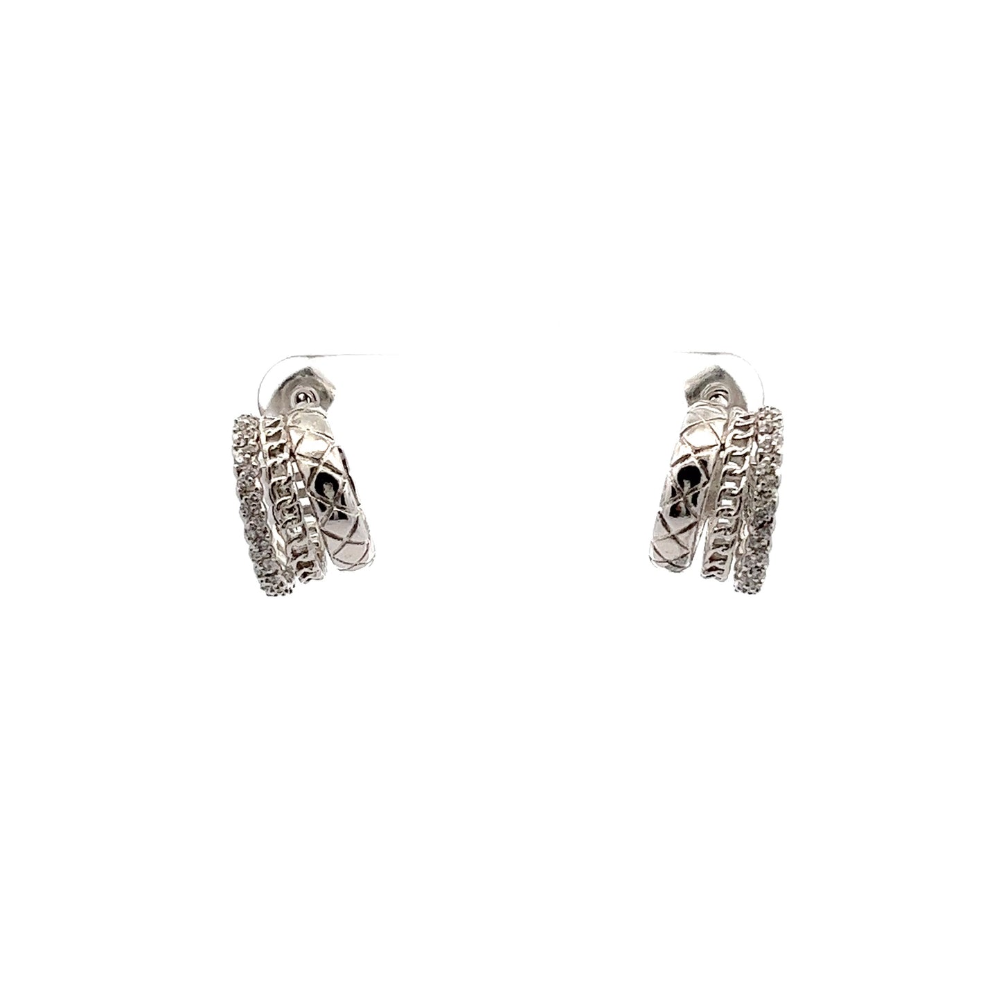 Crush Stack Earrings in Sliver