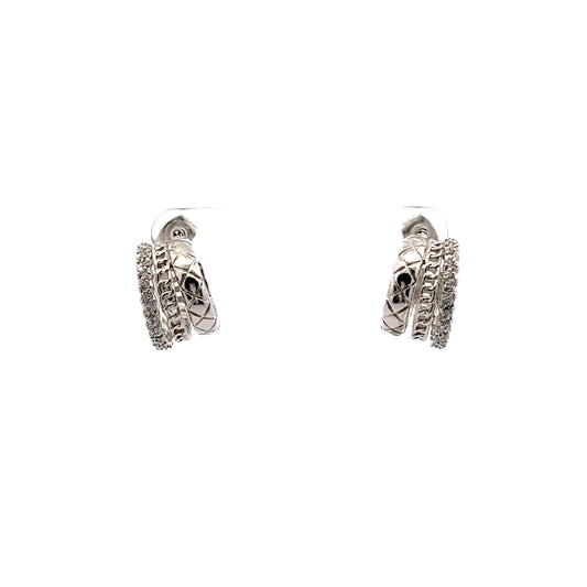 Crush Stack Earrings in Sliver