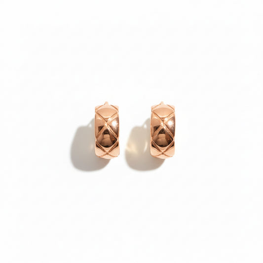 Em Dos Huggies Earrings Rose Gold