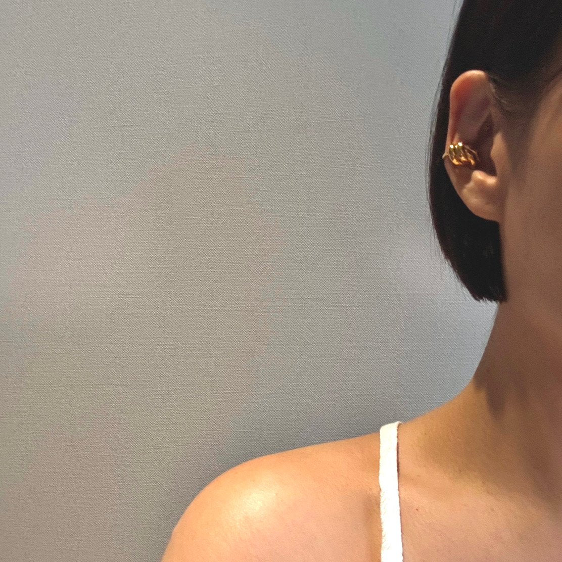 Geoduck ear cuff in Silver