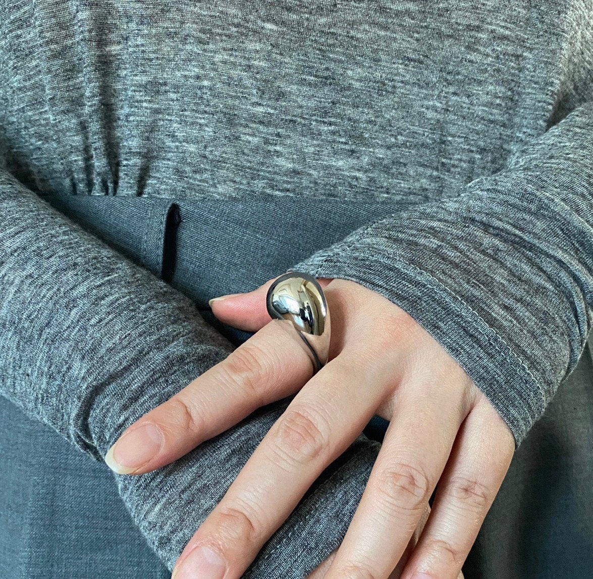 Woosh Ring In Sliver