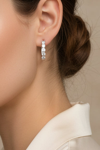Eternity Earrings Silver