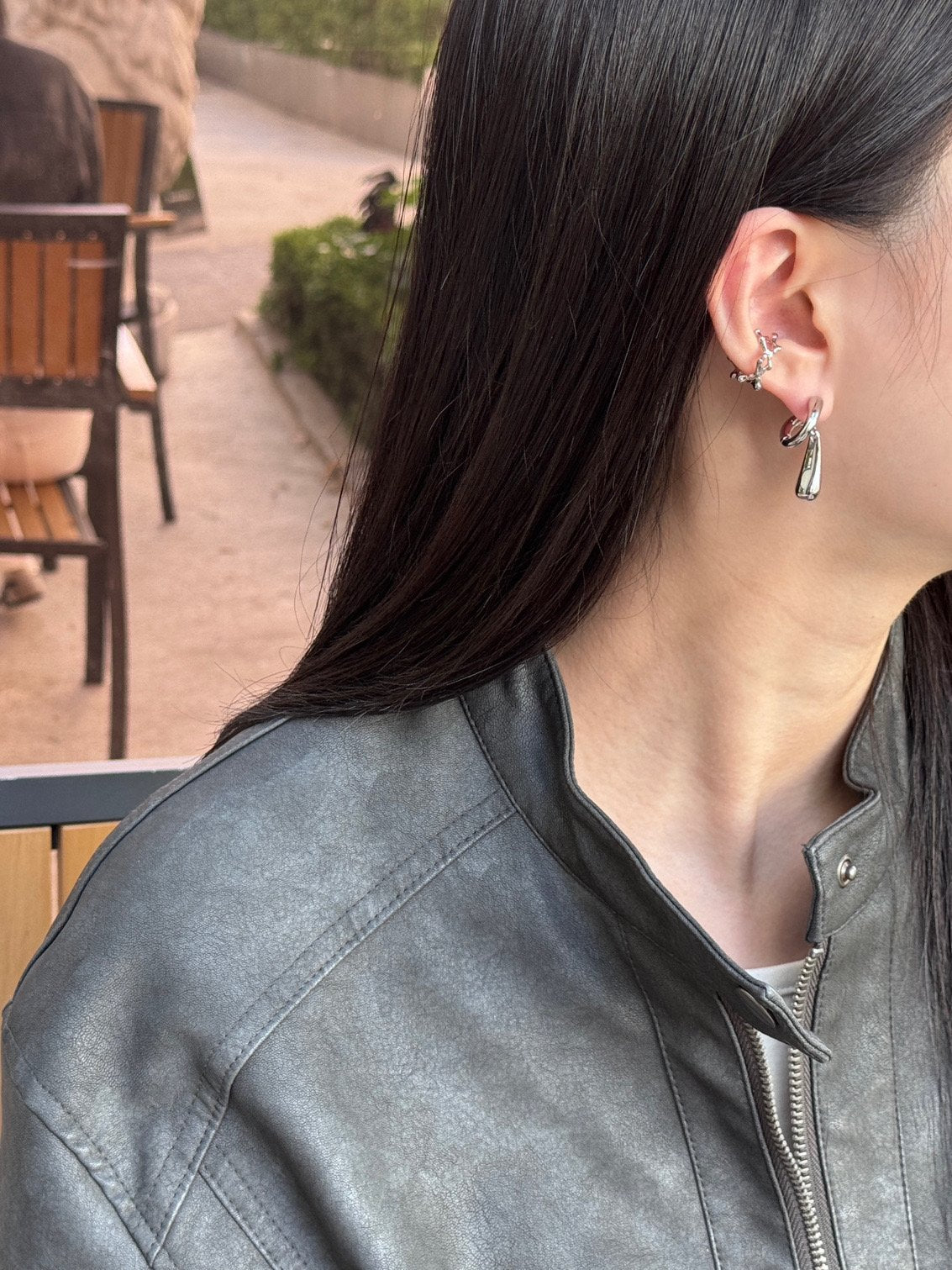 CXD earrings in Silver