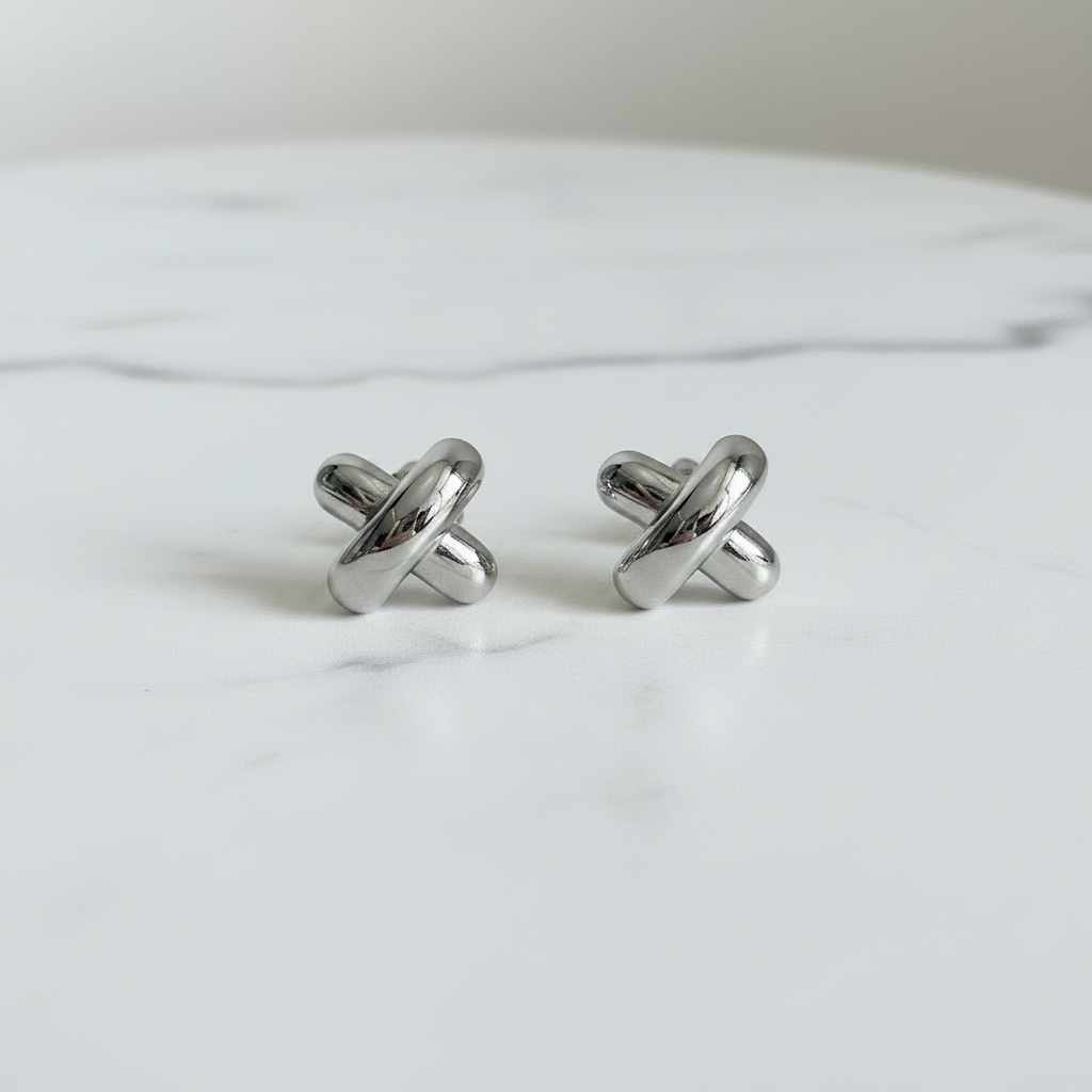 Croix Stud Earrings Gold