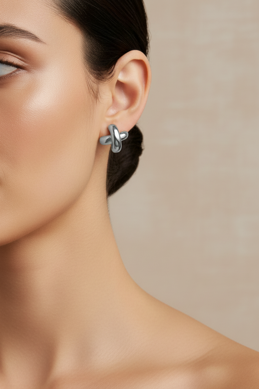 Croix Stud Earrings Gold