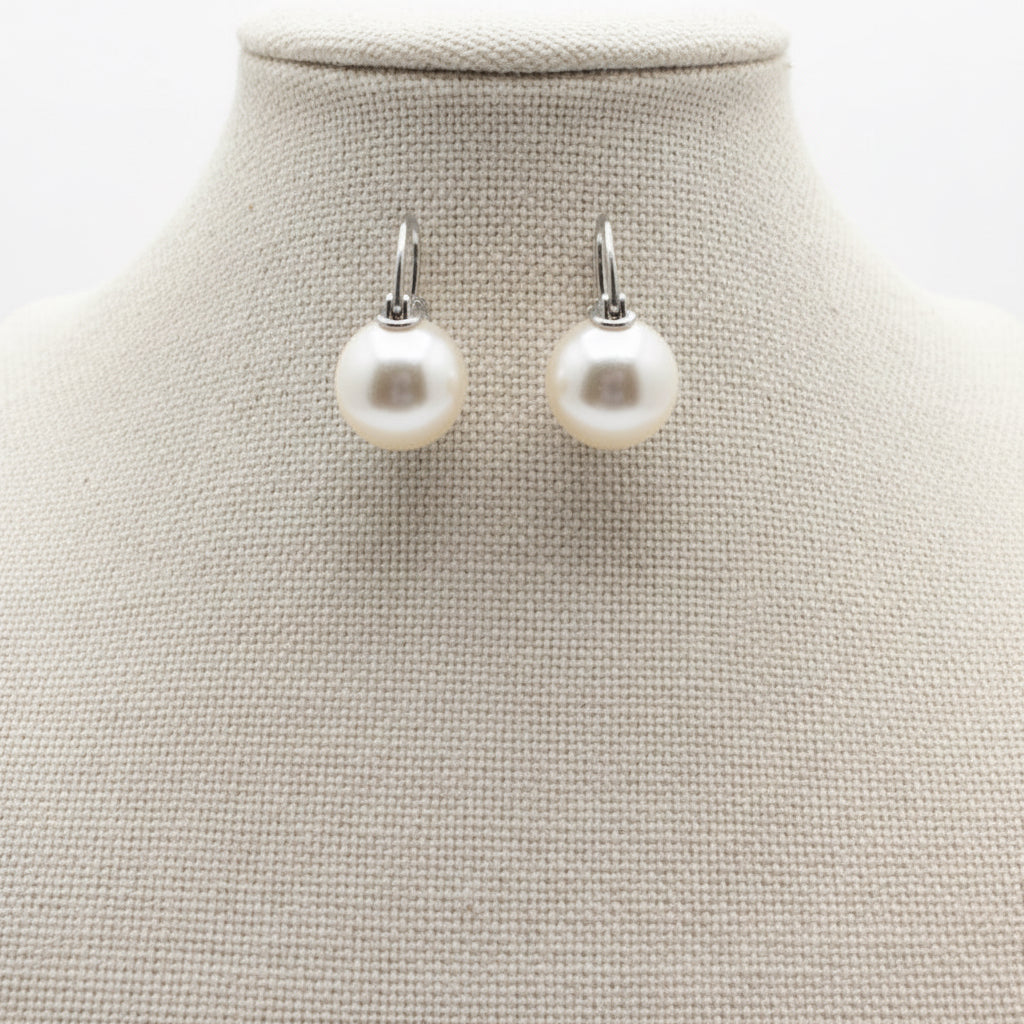 Yuan Pearl Earrings Silver