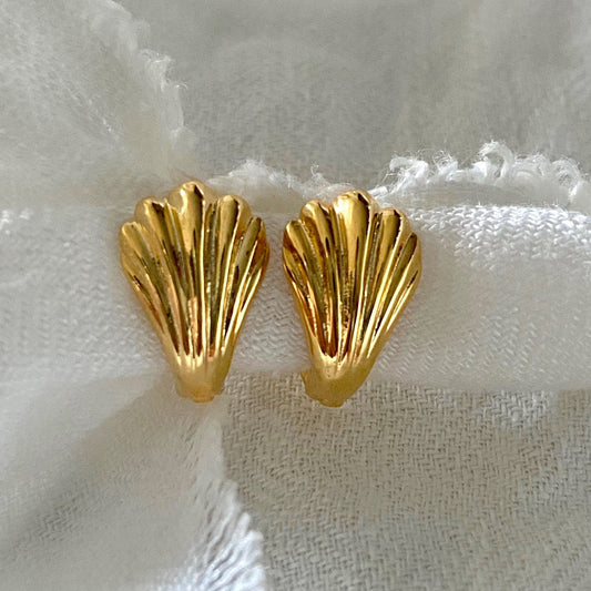 Merida Shell Earrings in Gold