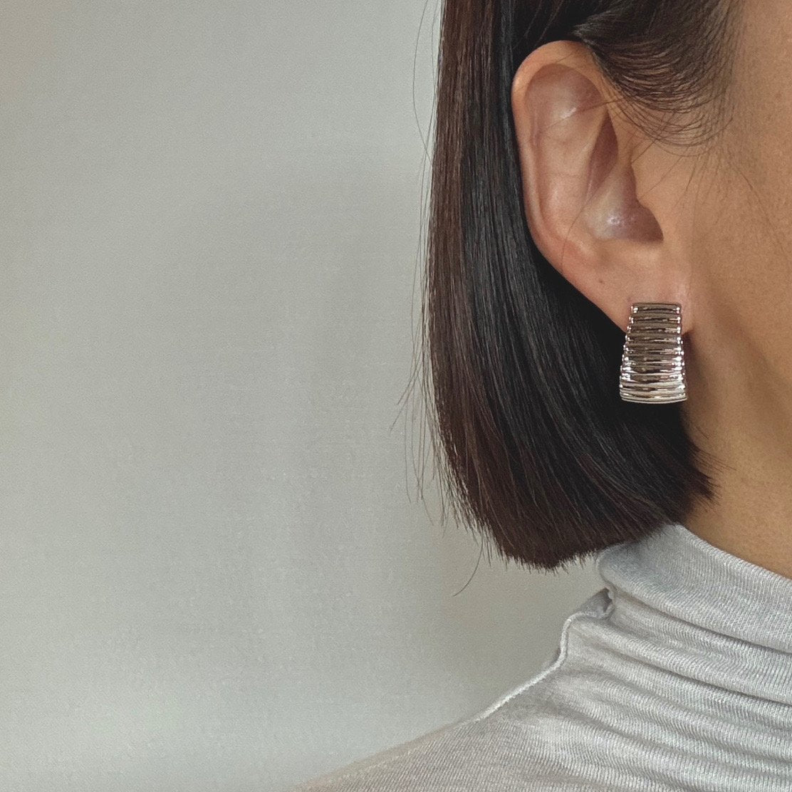 Lap earrings in silver