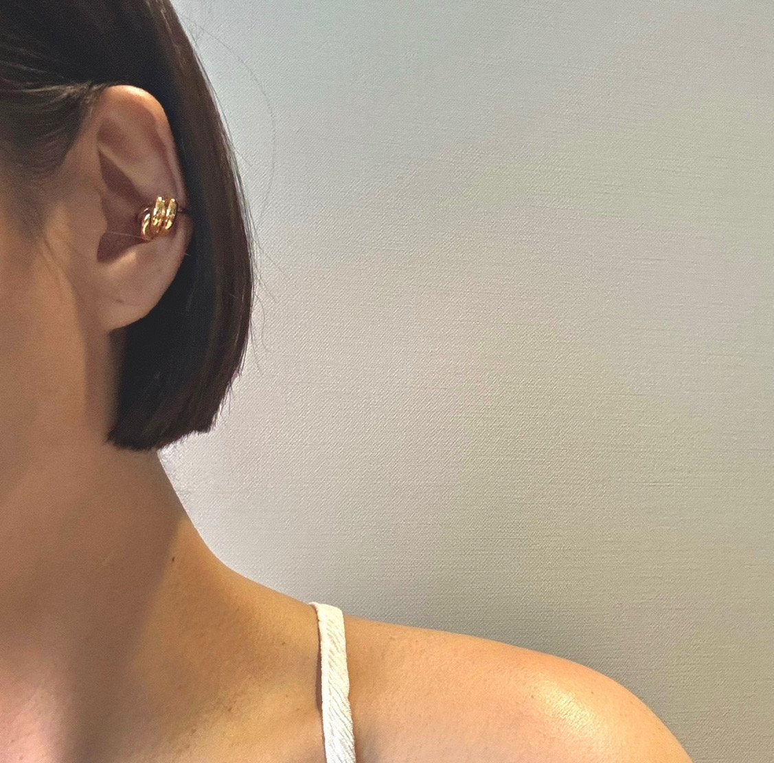 Geoduck ear cuff in Silver