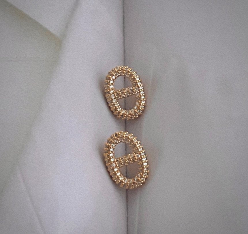 Jessie Diamante Earrings In Gold