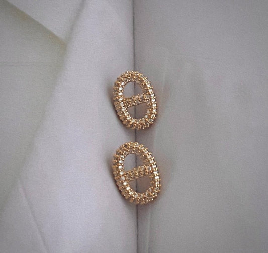 Jessie Diamante Earrings In Gold
