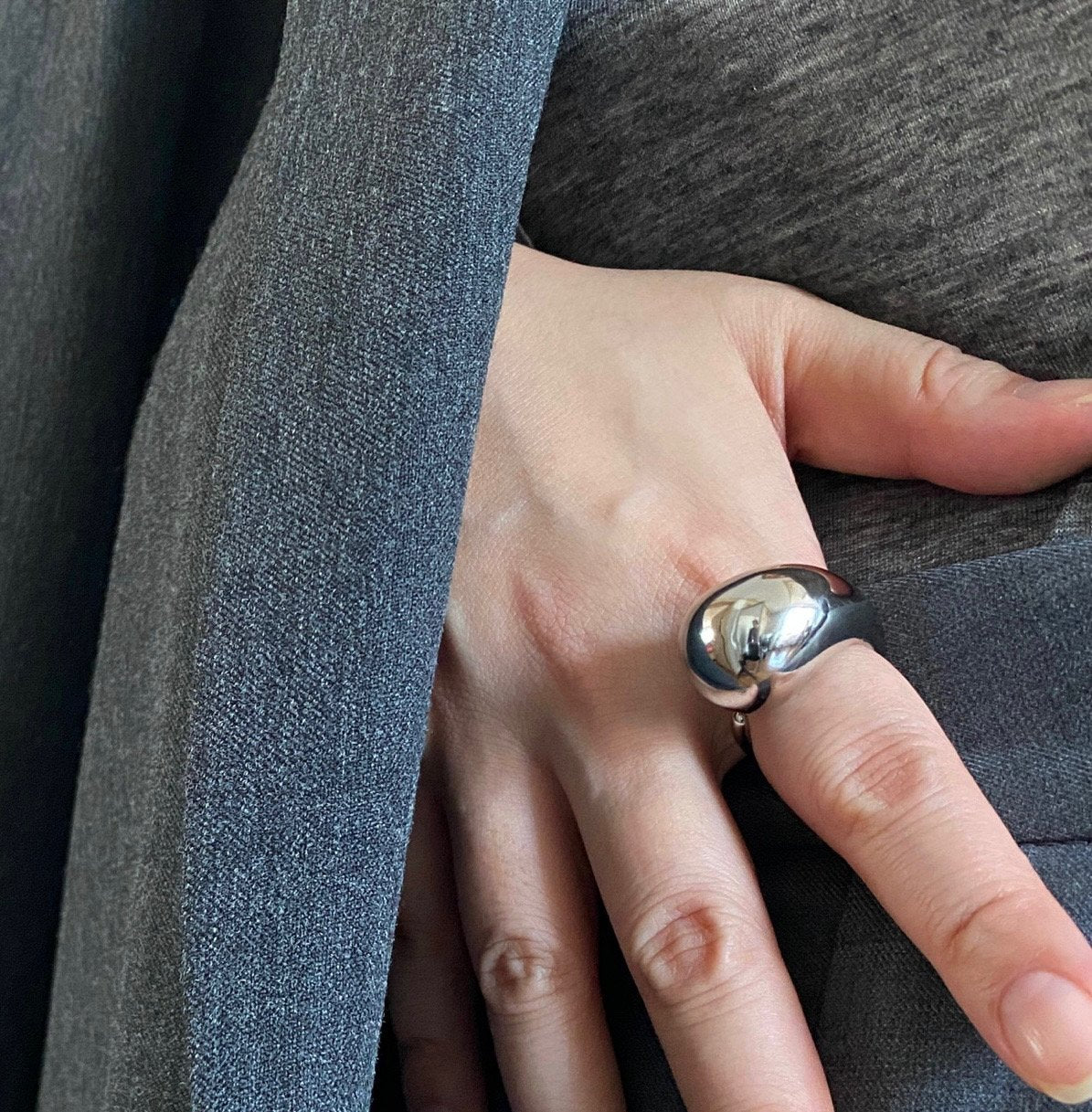 Woosh Ring In Sliver