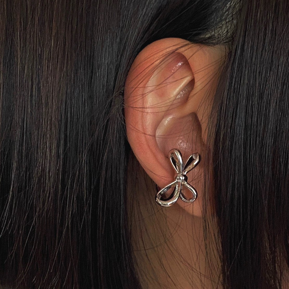 Laurel Dos earcuff in Silver