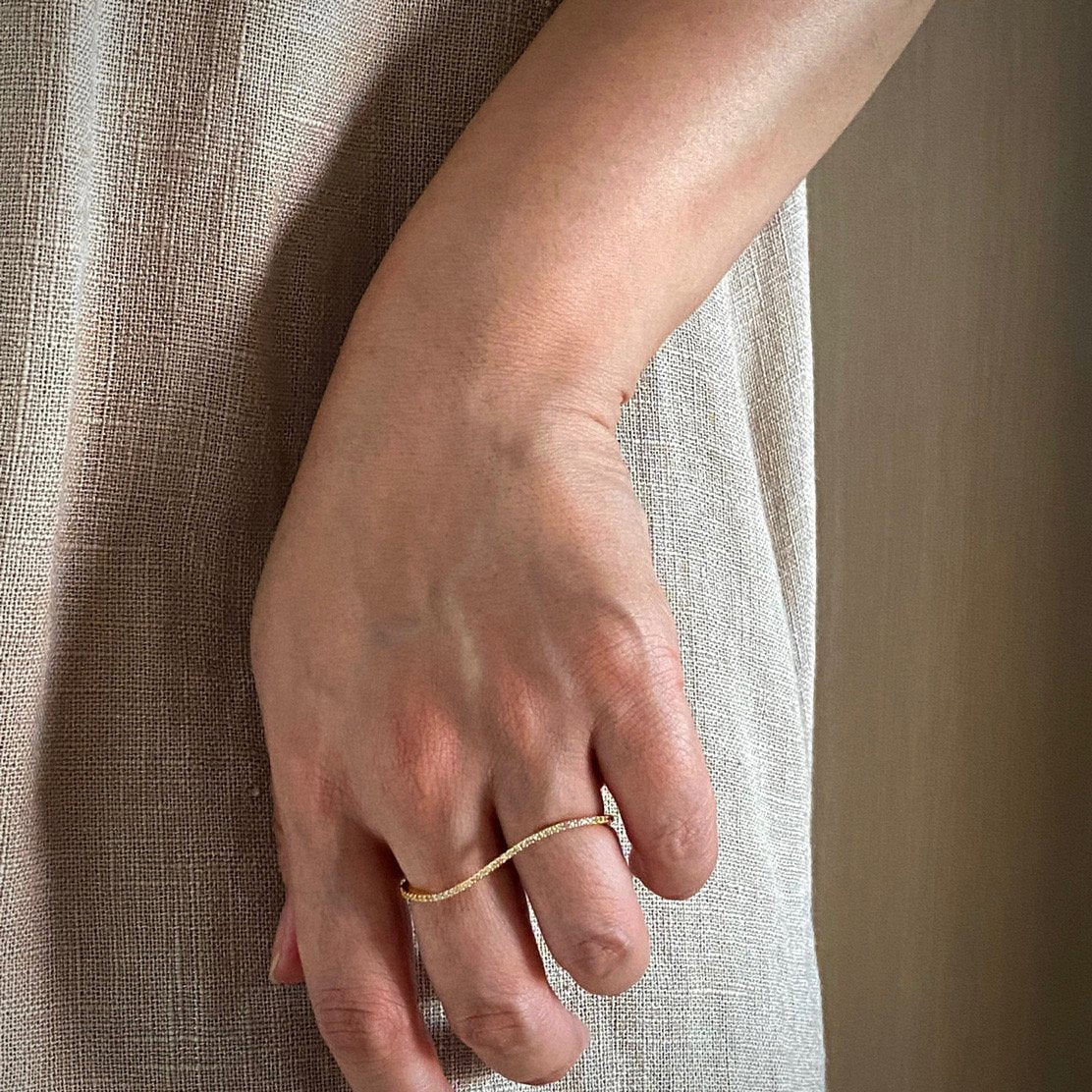 Claire Double Ring  In Gold