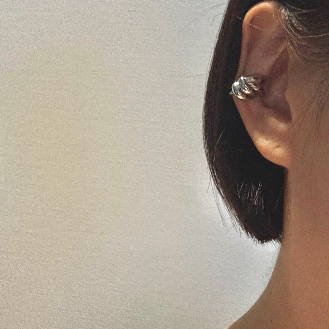 Geoduck ear cuff in Silver