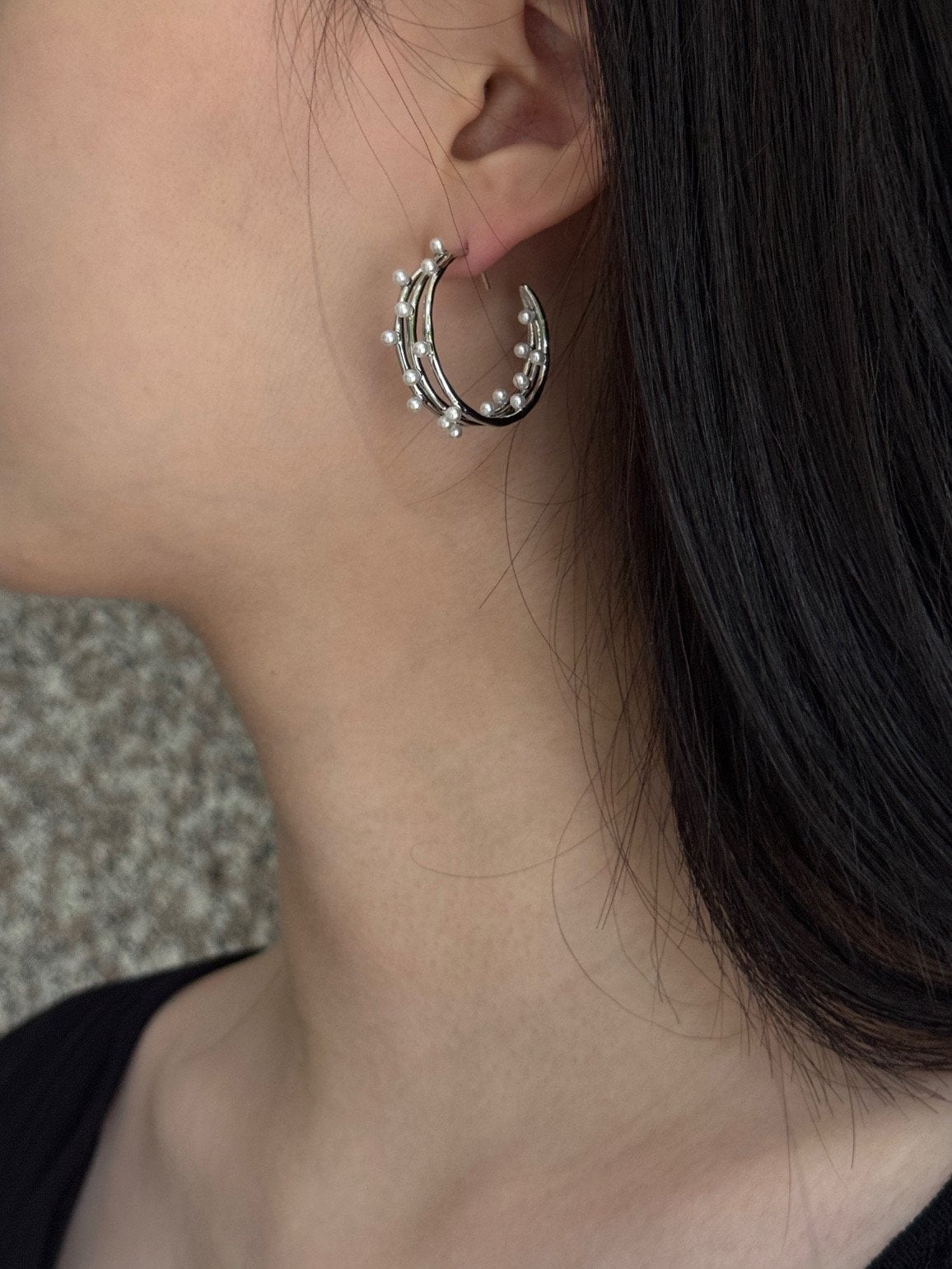 Pearlyn hoops gold
