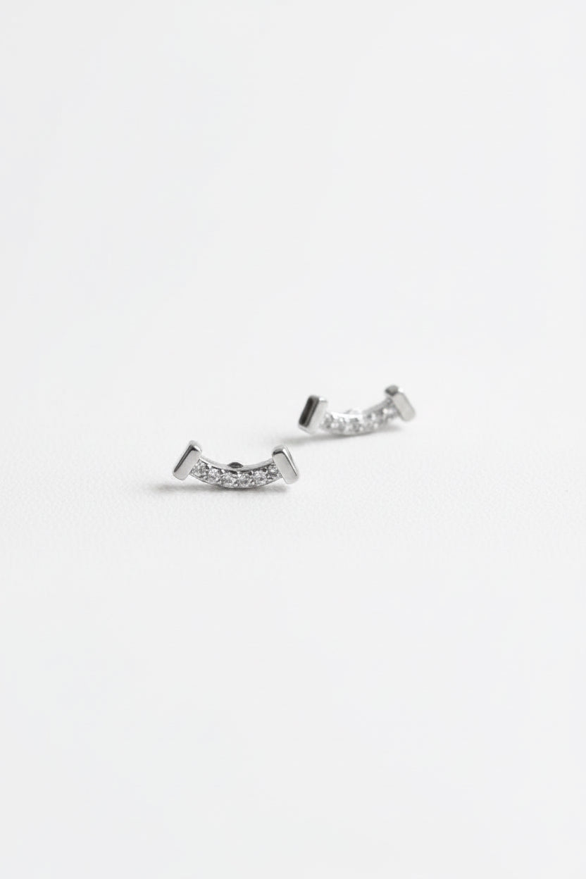 Banner Earrings Studs Gold