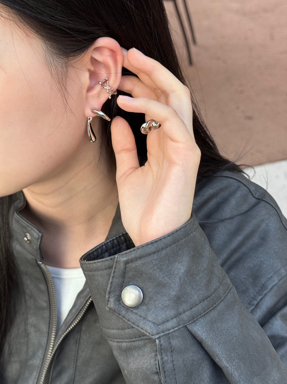 CXD earrings in Silver