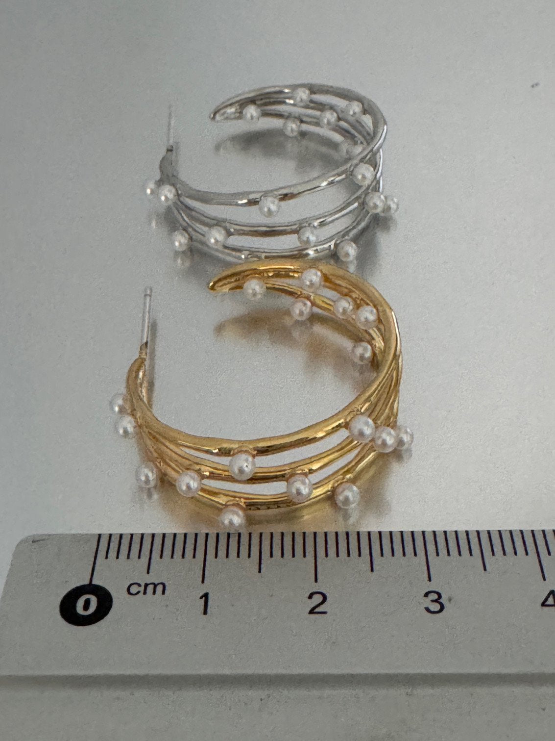 Pearlyn hoops gold