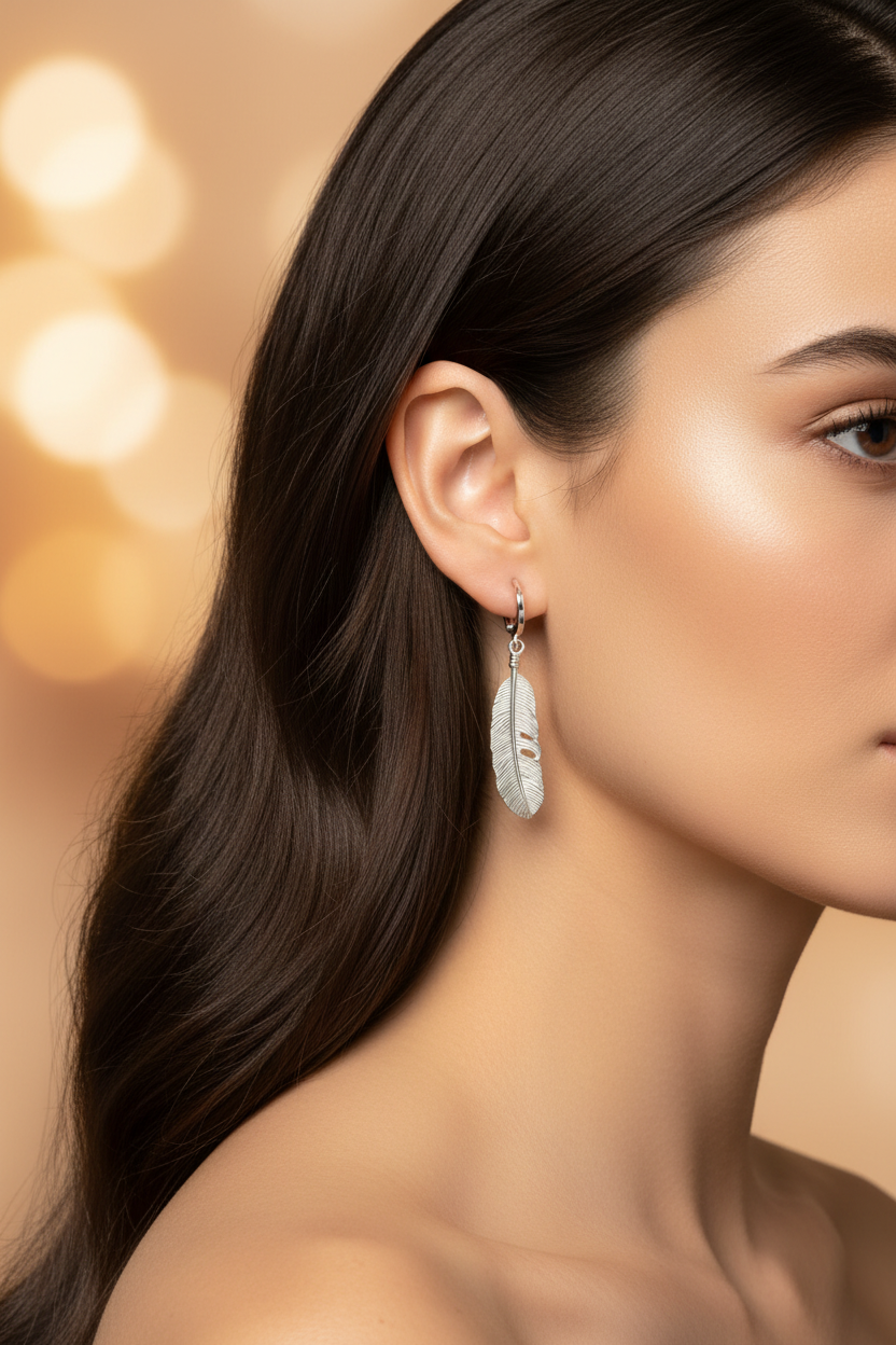 Feather Earring in Gold