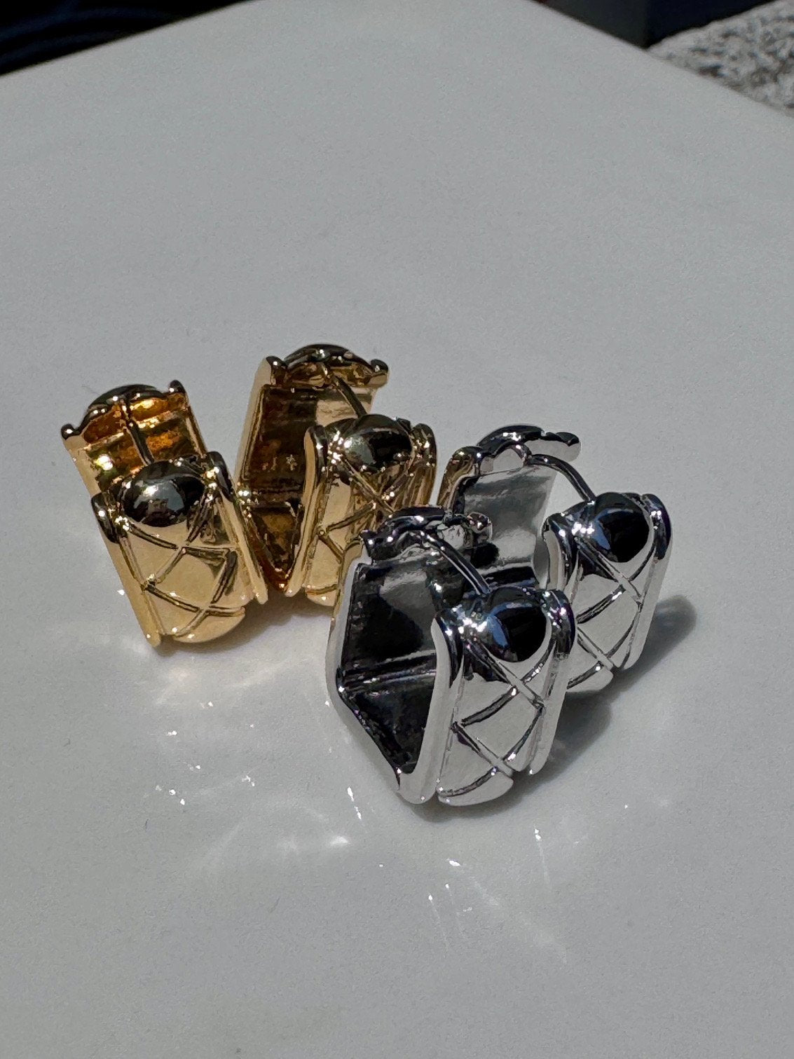 Em Square earrings in Silver