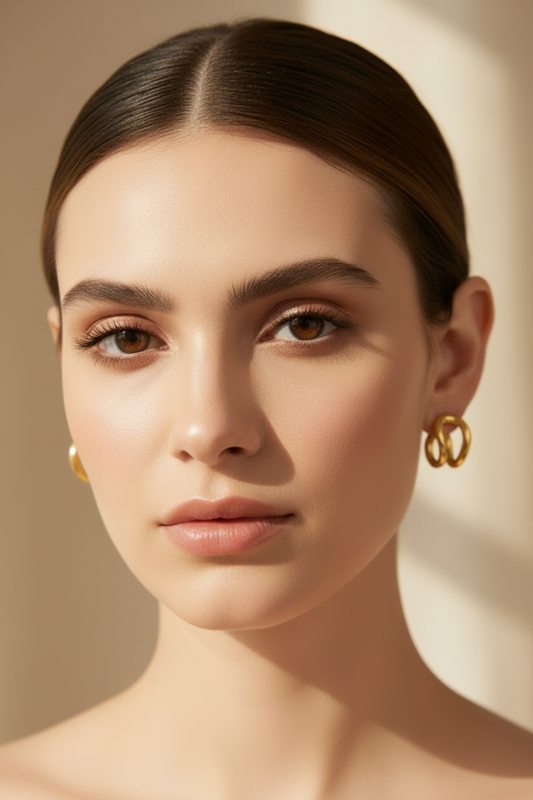 Route Earrings Gold