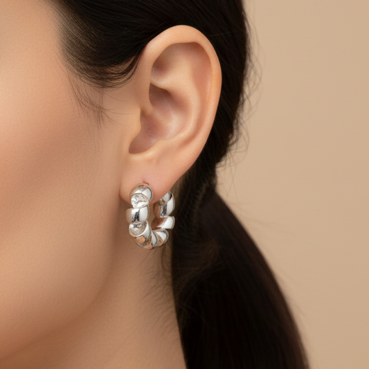 Coil Earrings Silver