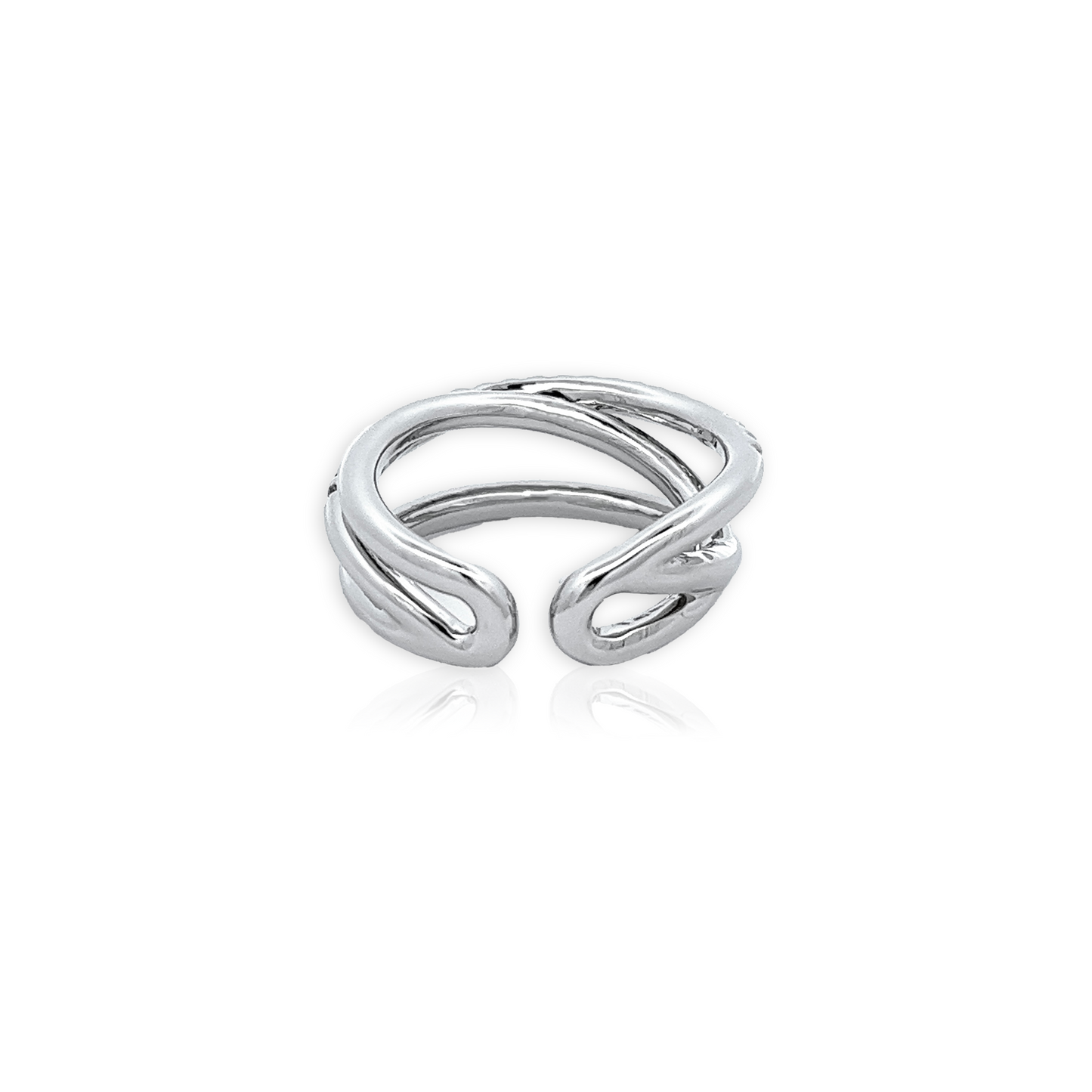 Diamante Trio Ring in Silver