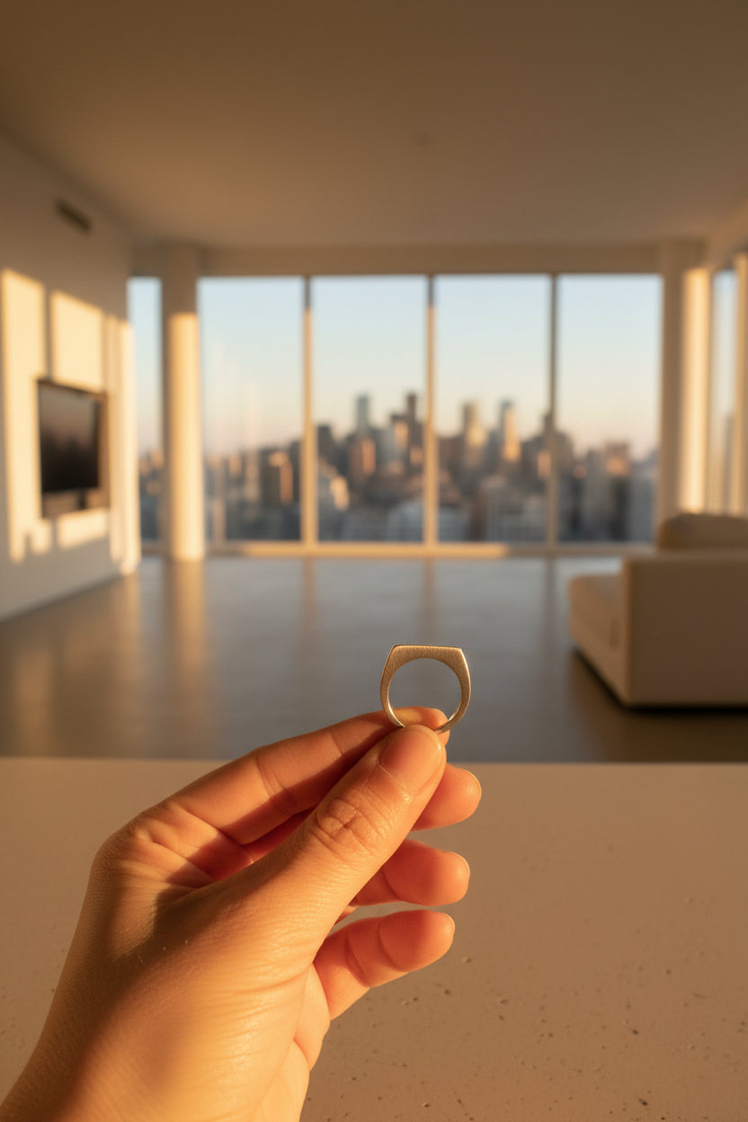 Signet thin ring