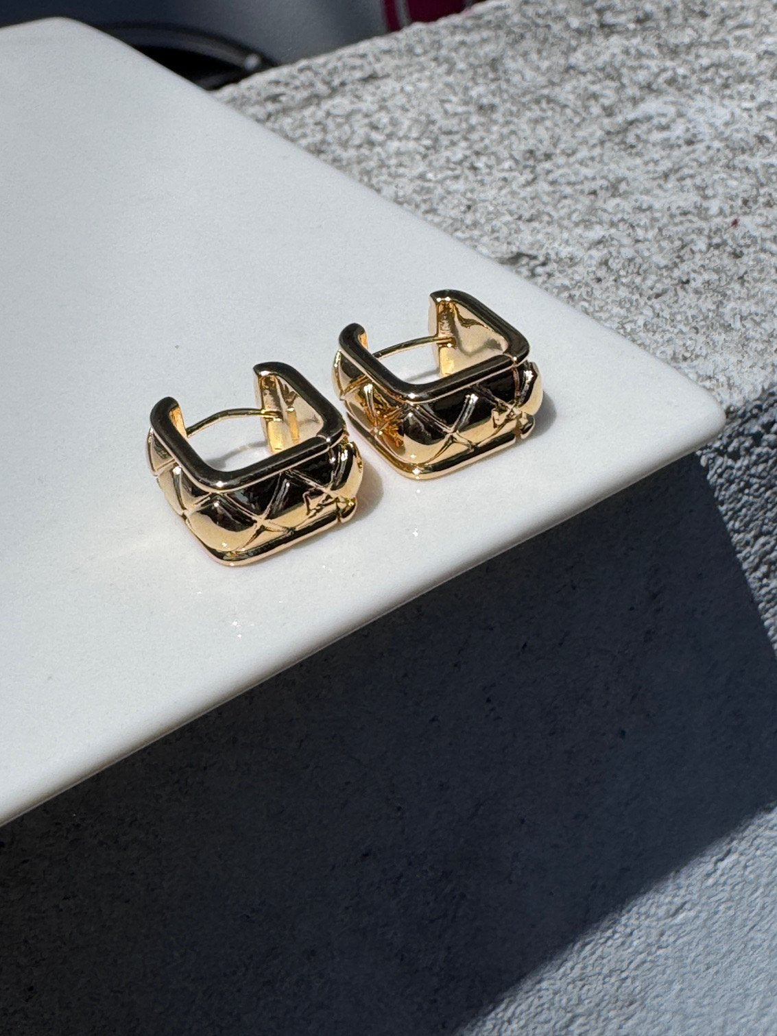 Em Square earrings in Silver